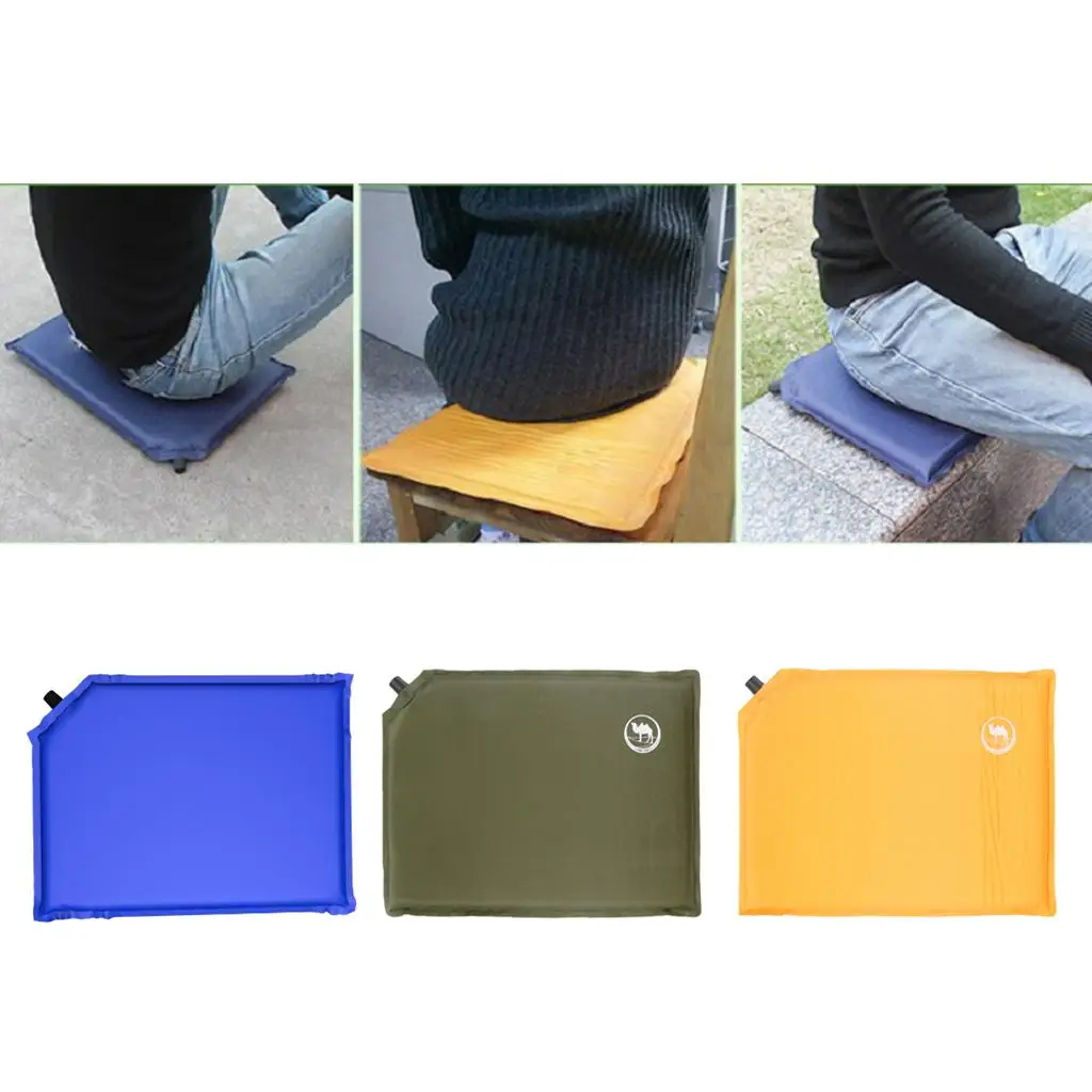 Outdoors Self-Inflating Stadium Seat Cushion Waterproof Garden Seat Pads + Bag