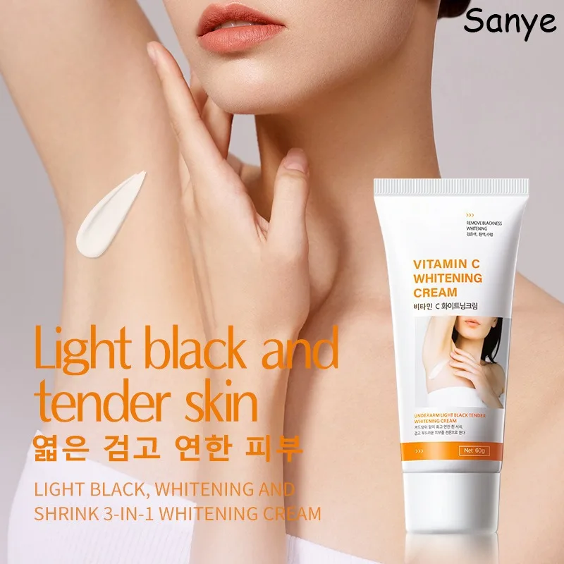 Women Armpit Lightening Cream Vitamin C Body Bleaching Cream Hand Knuckles Private Parts Brightening Emulsion Korean Skin Care