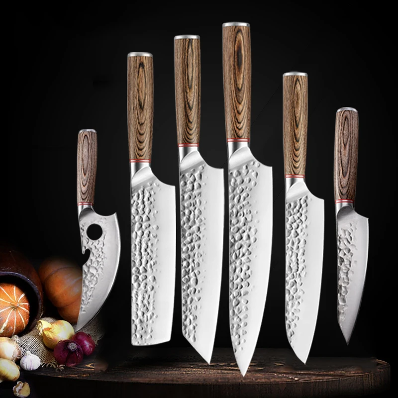 

Forged Handmade Deboning Butcher Knife Kitchen Meat Cleaver Chef Slicing Peeling Fruit Vegetable Cutting Knife