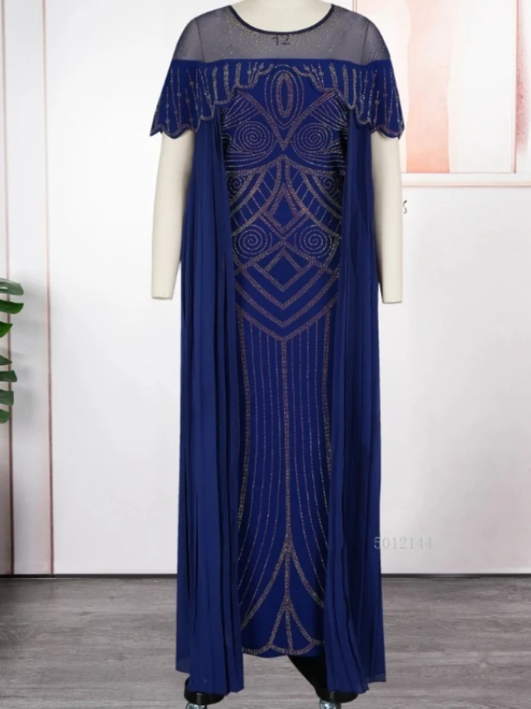 

Платья для вечеринок в африканском стиле больших размеров для женщин, длинное плиссированное платье Дашики с бриллиантовой отделкой, элегантное вечернее платье для мусульманок, свадебное платье в турецком стиле.