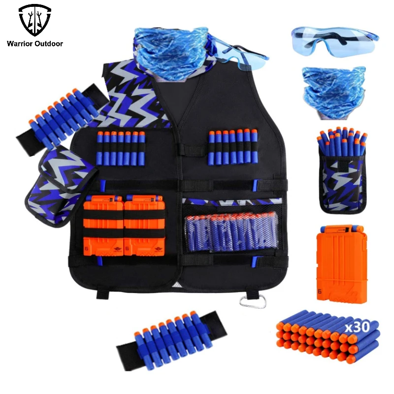 Nerf Gun Winchester 1887 Elite Jacket para meninos e meninas, Colete tático refrigerador, Compatível com Nerf, Pacote 2, 100% nylon