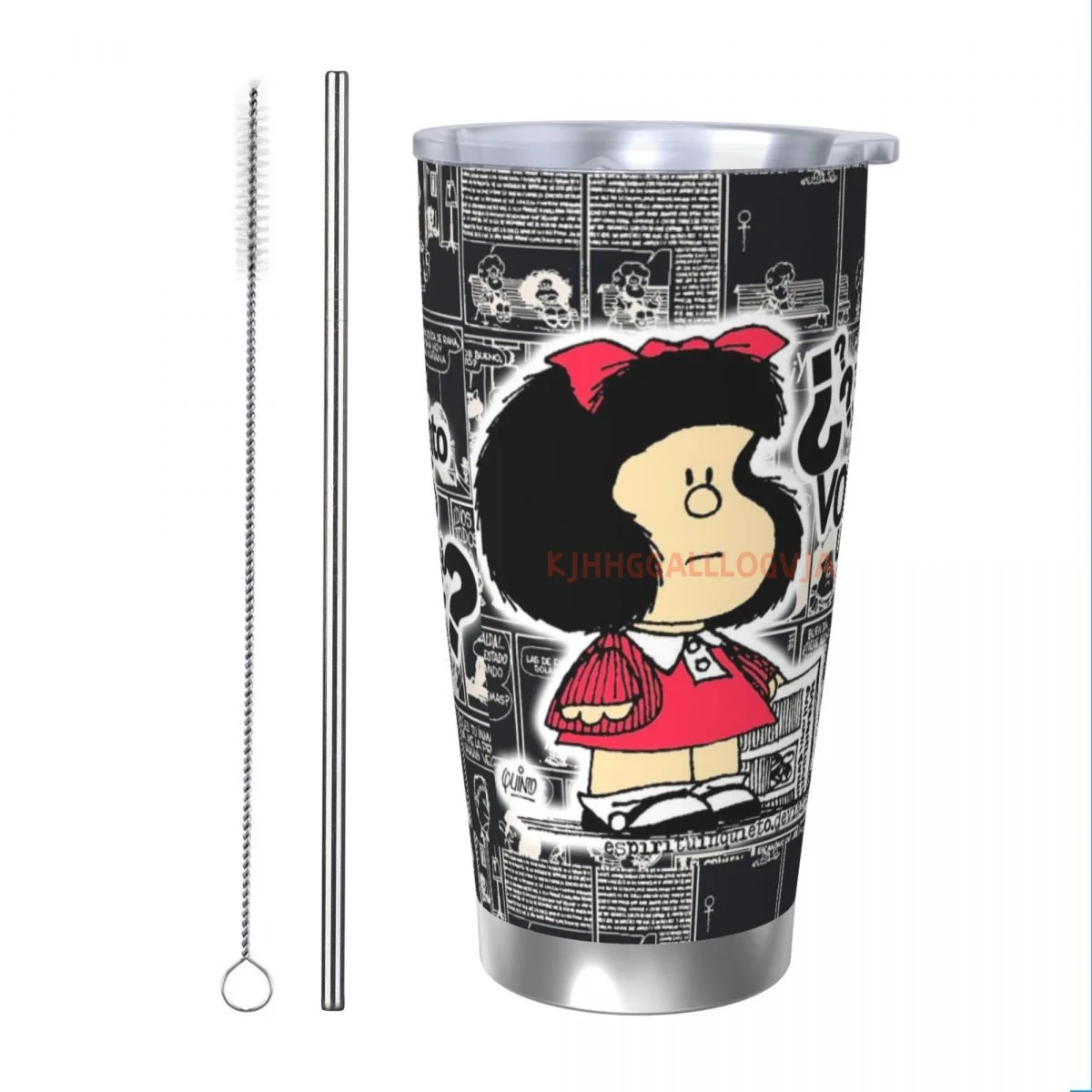 

Mafalda Insulated 20oz Stainless Steel Thermo Coffee Cup Mug with Lid Tumbler for Office Home Car Bottl