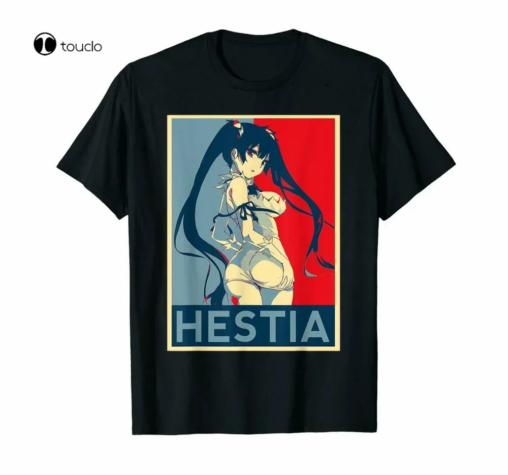 Heroes Danmachi Hestia The Goddess Waifu Manga Black T-Shirt S-3XL