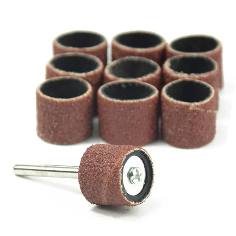 A26F-51Pcs Sandpaper Ring Grinding Head Sandpaper Roll Metal Derusting Polishing Round Play DIY Grinding Wheel