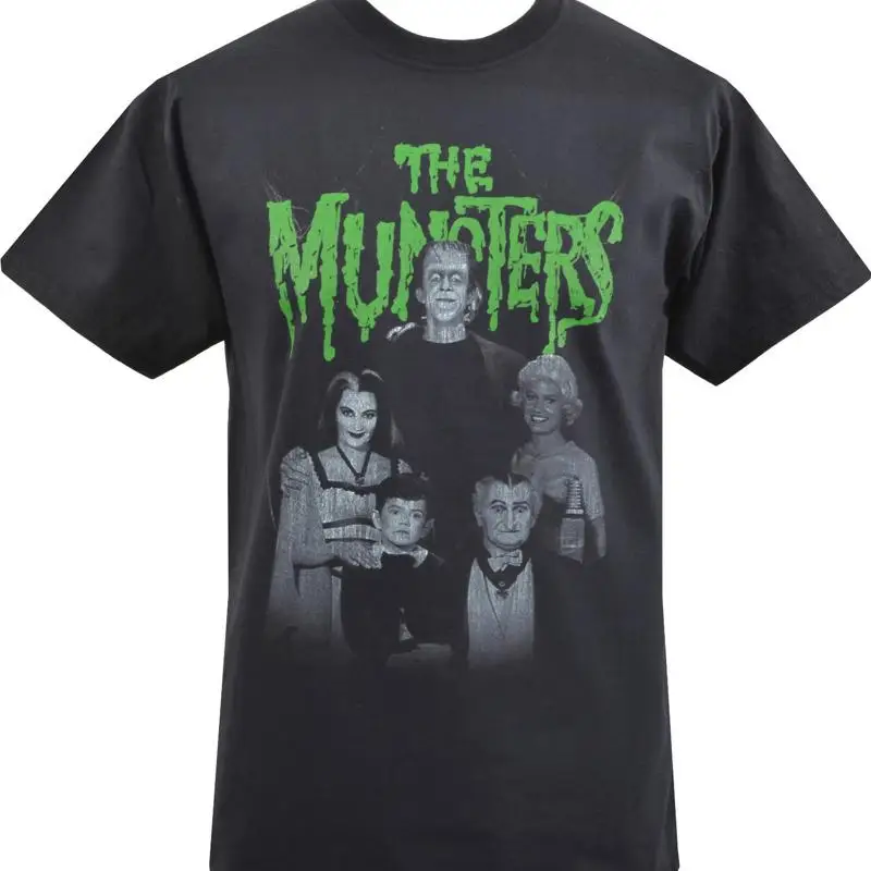 Meet the Munsters Mens T-Shirt Vintage B-Movie Horror Wolf Vampire Goth S-5XL