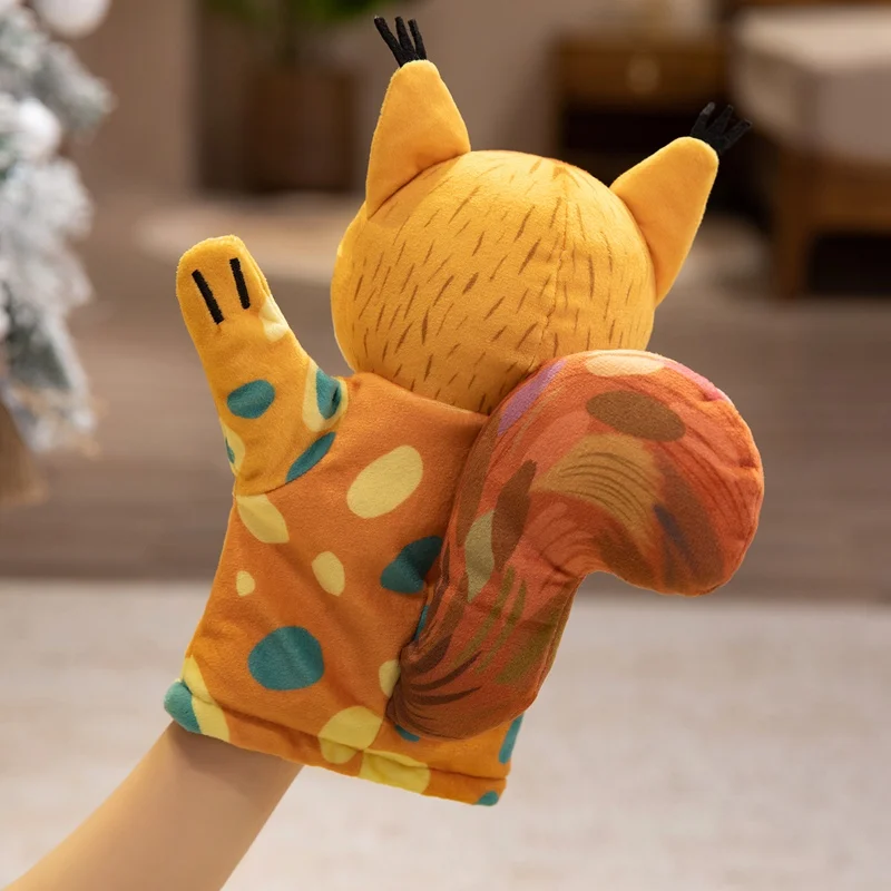 Squirrel Plush Stuffed Toys Cartoon Squirrel Puzzle Puppet Performance Prop Kids Birthday Gifts