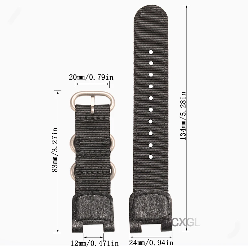 Nylon Strap for Casio SGW100 SGW-100 Watch Band Replacement SGW-100-1V SGW-100-1VDF Sport Watchband GW-3500B Canvas Bracelet
