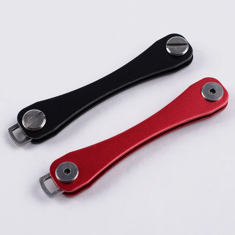 Long Stlye EDC GEAR Aluminum Hard Oxide Car Key Holder Clip Keys Organizer Folder Smart Keychain Outdoor Key Storage Collector