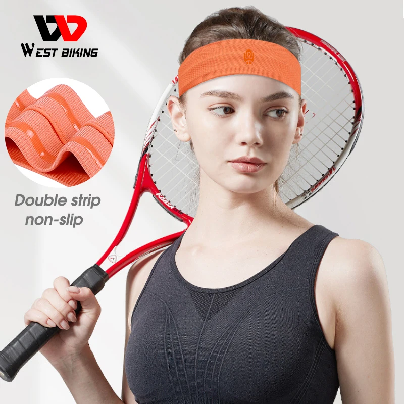 WEST BIKING Breathable Cycling Headscarf Moisture-Wicking Sport Sweatband Elastic Headband Running Tennis Fitness Gym Headband