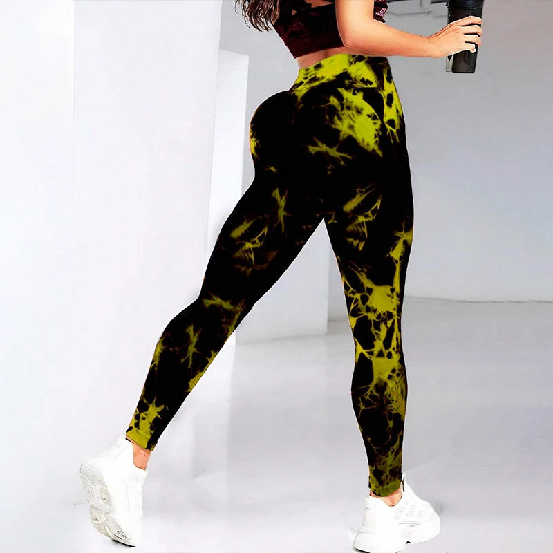 Tie Dye Workout Seamless Leggings for Women High Waist Gym Leggings Yoga Pants