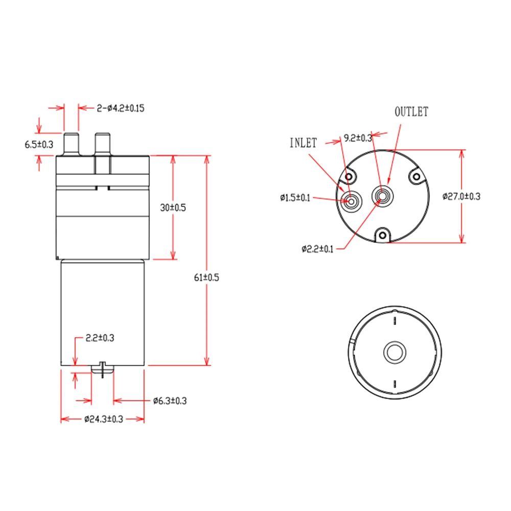 mindray*s edan Patient monitor BP original factory oximeter high accurate Mini micro air pump,DC12V/DC6V 1hole/2hole