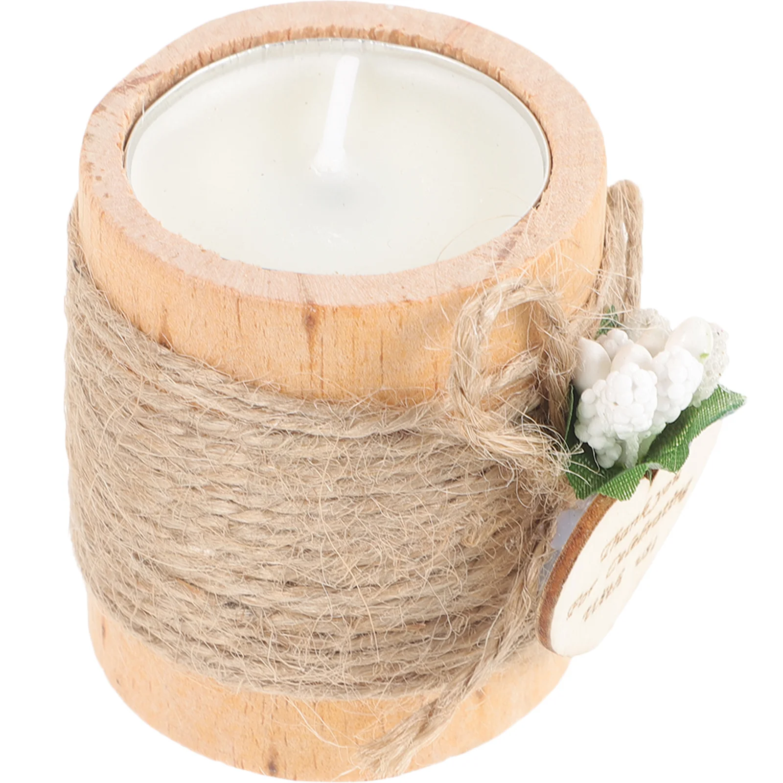 حامل خشبي صغير للشاي، حامل إضاءة لطاولة الزفاف الريفية، حامل هدايا فريد من نوعه