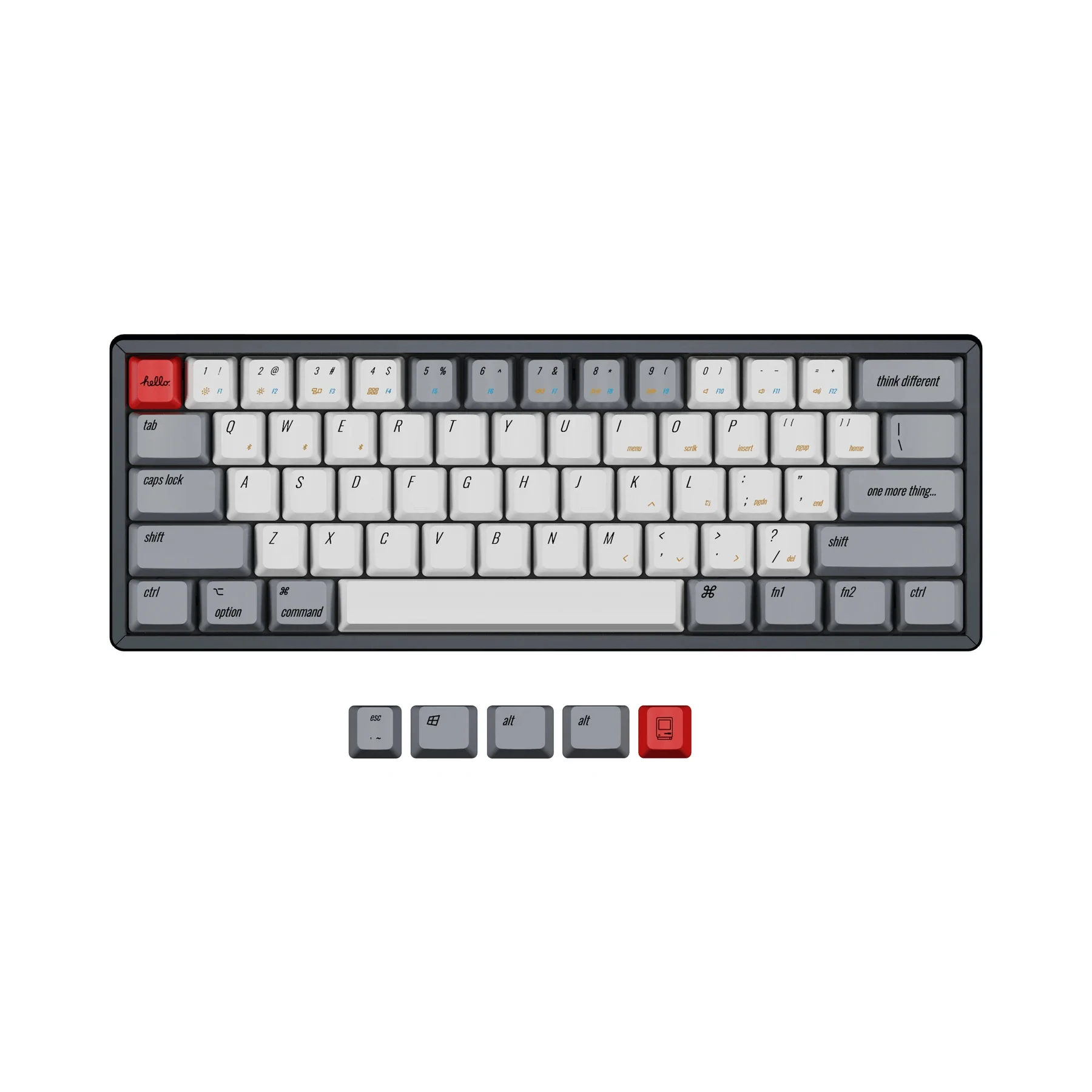 

Keychron OEM Profile PBT Retro Keycap Set for K12 Mechanical Keyboard