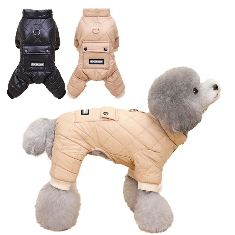 Waterproof Warm Dogs Jumpsuits Winter Dog Clothes Puppy Overalls For French Bulldog Clothing Chihuahua York Coat Pet Jackets Pug