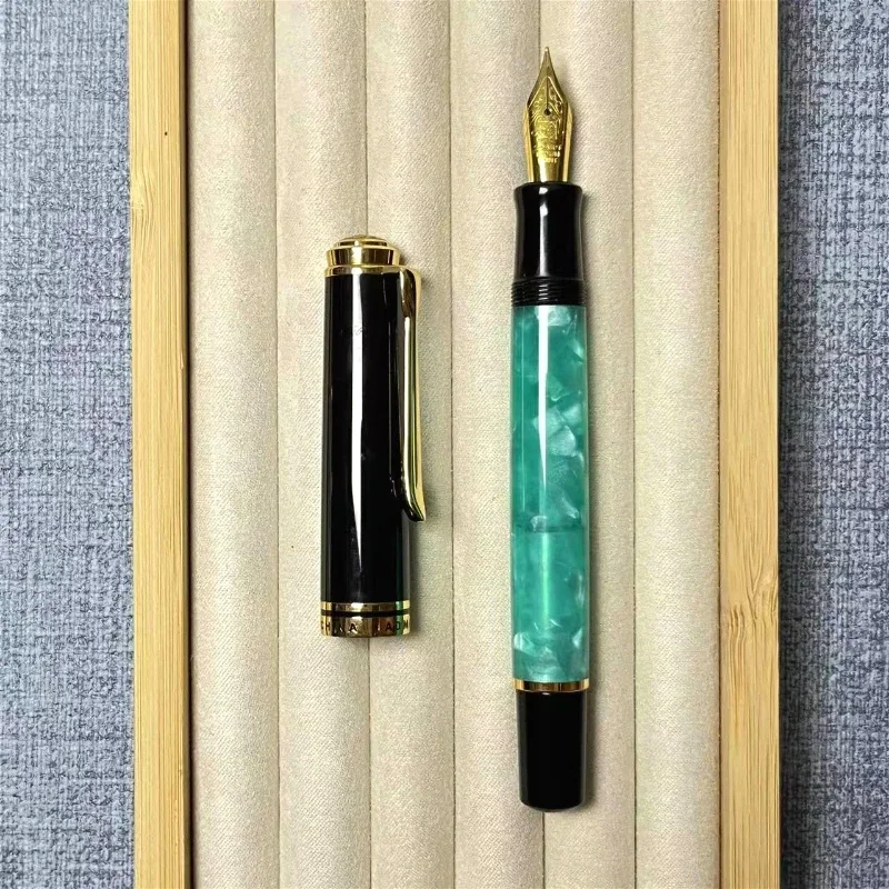 New Admok M800 Acrylic Resin Fountain Pen Bock/Schmidt Nib F/M/B 0.5/0.7/1.0mm Stationery Office Writing Gfit Ink Pen PK Pelikan