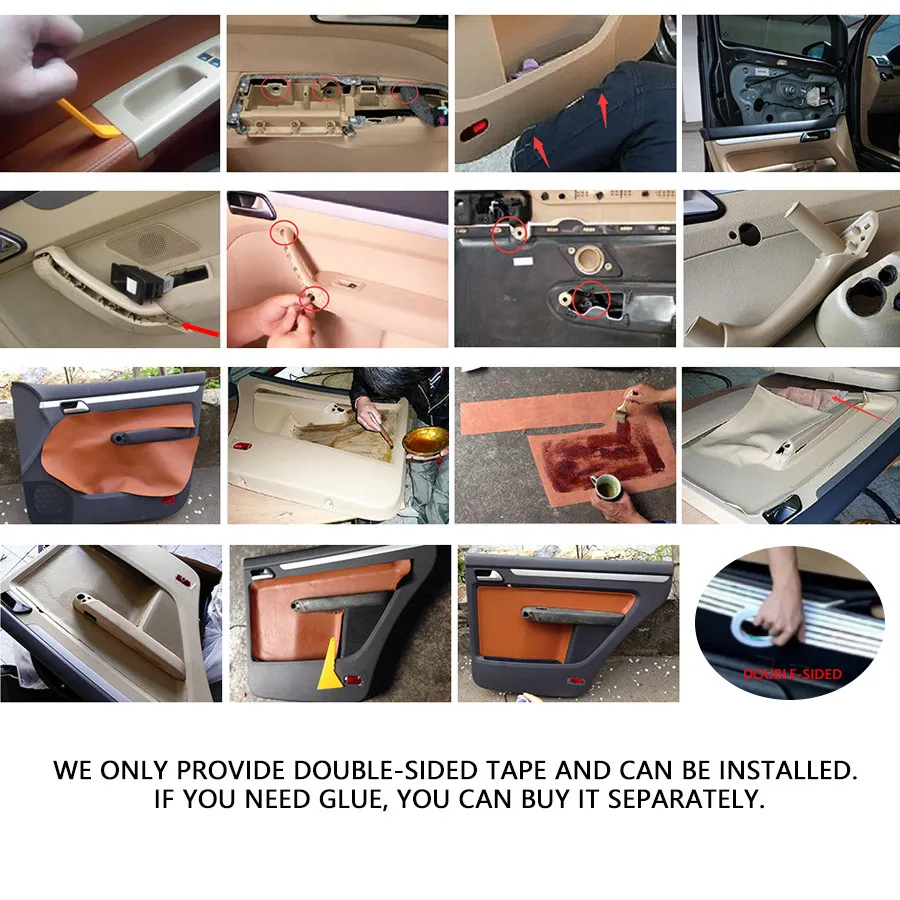 4pcs For VW Touran 2006 2007 2008 2009 2010 2011 2012-2015 Car Door Panel/Door Armrest Cover Microfiber Leather Protective Trim