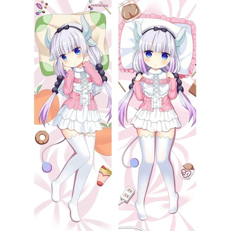 Anime Kobayashi-san Chi No Maid Dragon Dakimakura Pillow Case Miss Kobayashi\'s Dragon Maid Kanna Kamui Full Body Pillowcase