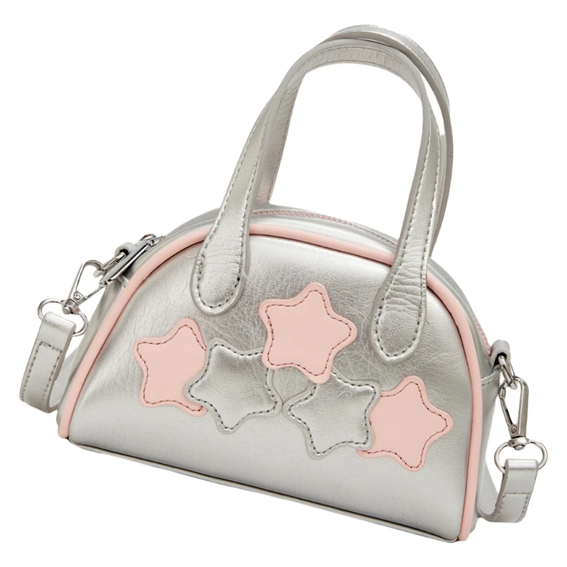 Bolso hombro a para mujer, bandolera con estrella puntas, bolso piel sintética, bolso bolos, bolso