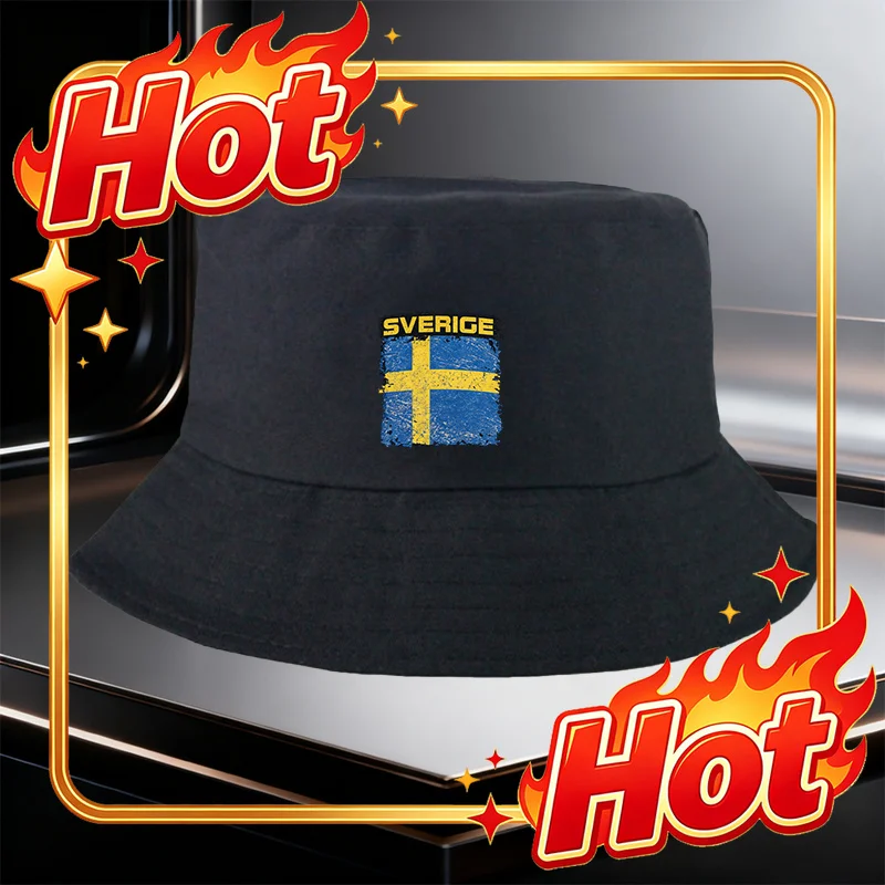 Custom Hats Fisherman's Hat, High-Quality Outdoor, National Symbol Of Sweden, Suitable For Men And Women As Couple's Style, Avai