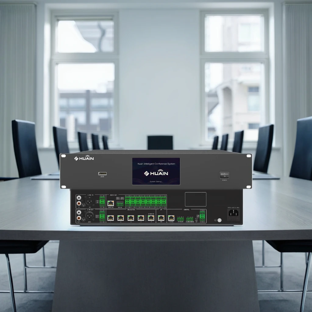 Intelligent Dual Transmission Fully Digital  Wireless Wired Conference System Controller 16-Channel Role Separation