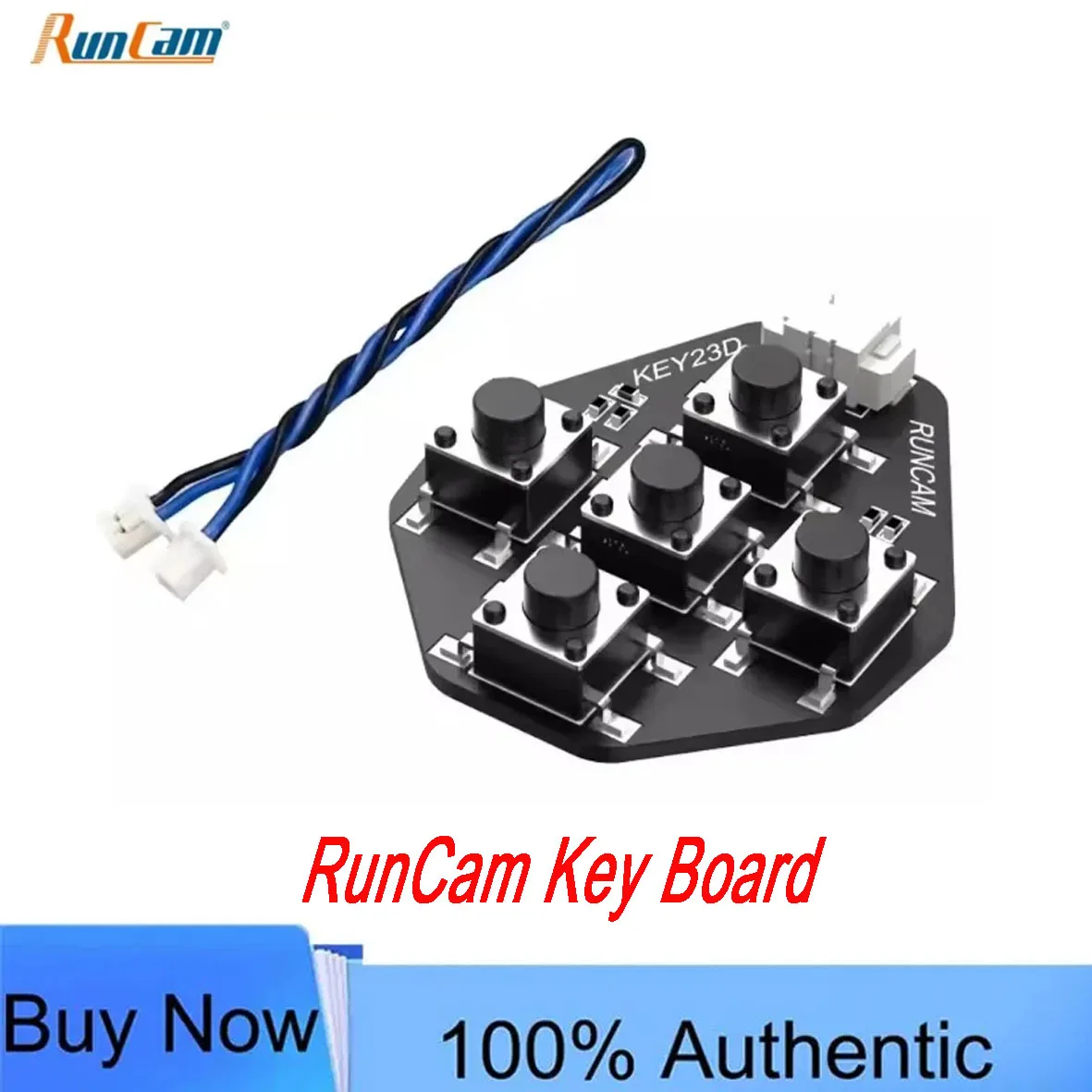 RunCam Control Keyboard with 1.25mm 2-Pin Cable, Replacement for Micro Sparrow/Swift 2/Eagle FPV Camera, Spare Part Accessories