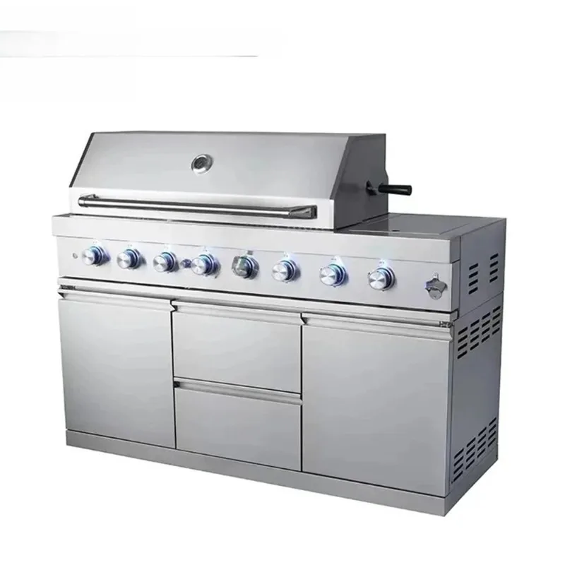 Commercial Stainless Steel    BBQ Grill Combination Bbq Barbecue Grills Equipment For Kitchen Cooking