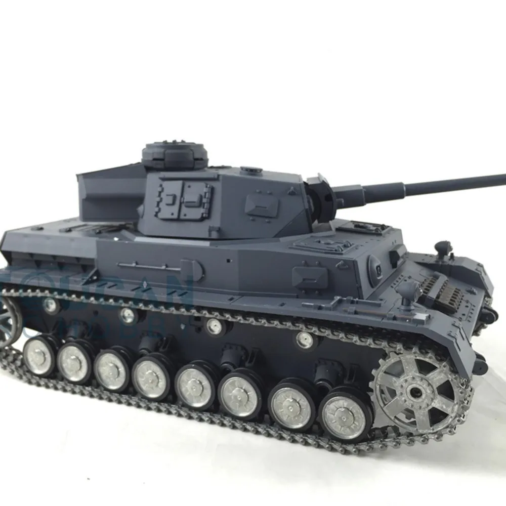 HENG LONG Remote Controlled Tank 1/16 Scale7.0 Customized Panzer IV F2 3859 Metal Tracks Wheels Model Toy TH17401