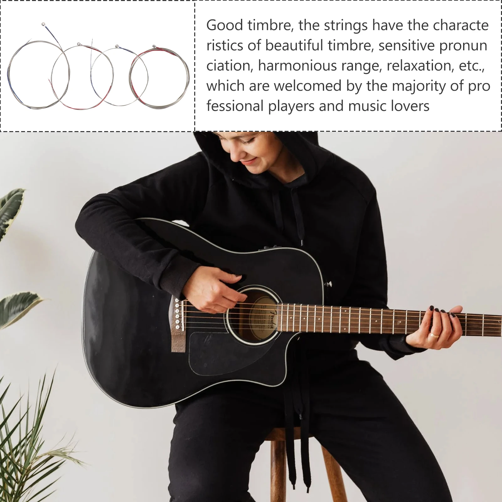 

4 Pcs Used Zhongruan Accessories Strings Strings High Quality Alloy Durable Replacement Guitar Parts Accessories