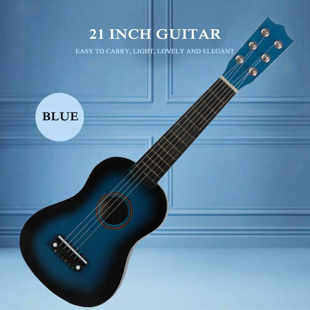 Ukulele Mini Guitar Kid Beginners Gifts Toy 21 inch 6 Strings Musical Instrument for Music Lovers Playing Accessories