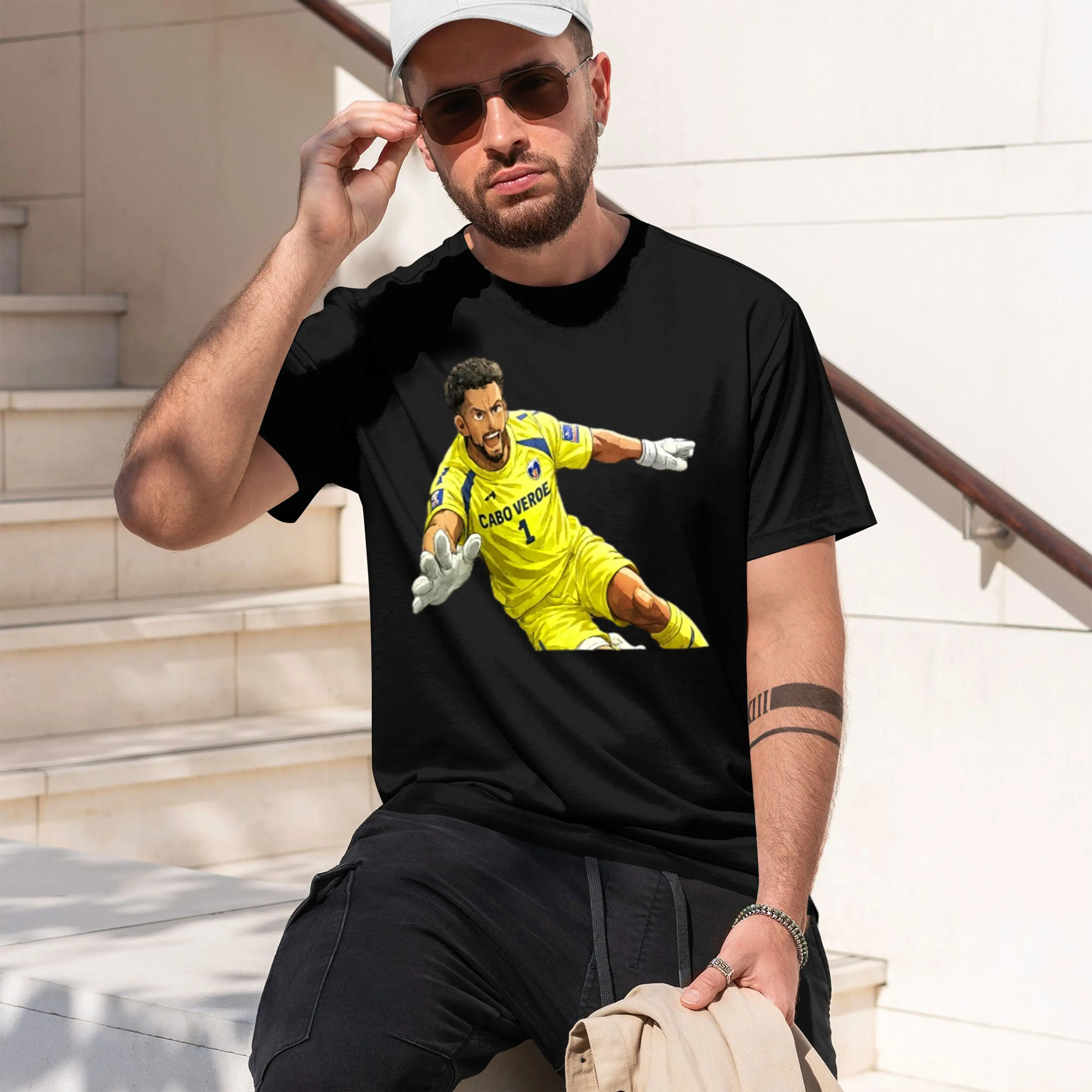 Men Women Soft Tee Vozinha Ce Verde No.1 Goalie Streting Save Pose Print Casual National Football Supporter parel 2026 New Model