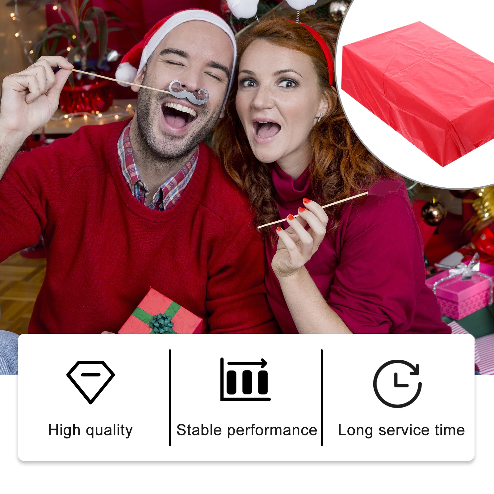 30 قطعة من ورق تغليف الورق اللامع لعيد الميلاد من NOLITOY لتزيين تغليف الهدايا