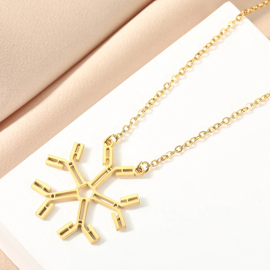 CHENGXUN Biology Antibody Pendant Necklace for Women Girls Stainless Steel Hollow Vaccine Charm Neck Chain Biologe Jewelry Gift
