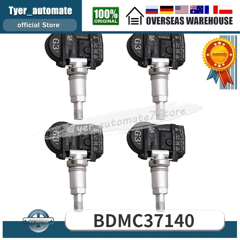 Tyre Pressure Sensors TPMS 433MHz BDMC37140 For Mazda 3 (BP) 2019-2024 B-Hatch Xev 2020-2025 CX-30 2019-2024 CX-5 (KF) 2020-2026