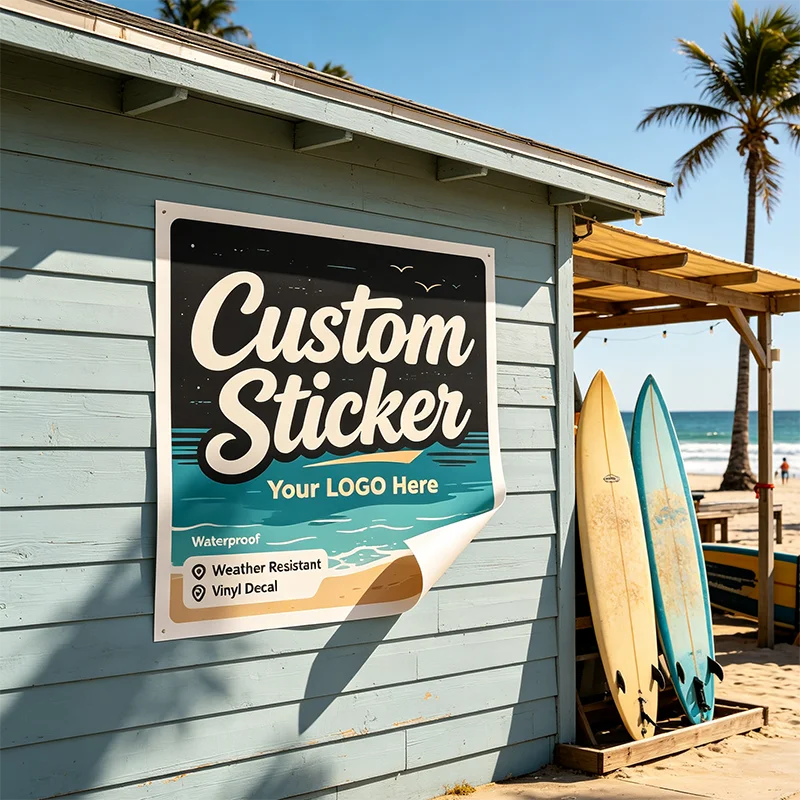 Any Size 100cm Custom Sticker Add Your Own Logo Heavy Duty Outdoor Vinyl Stickers Ideal for Food Trailer Container Camping Van S