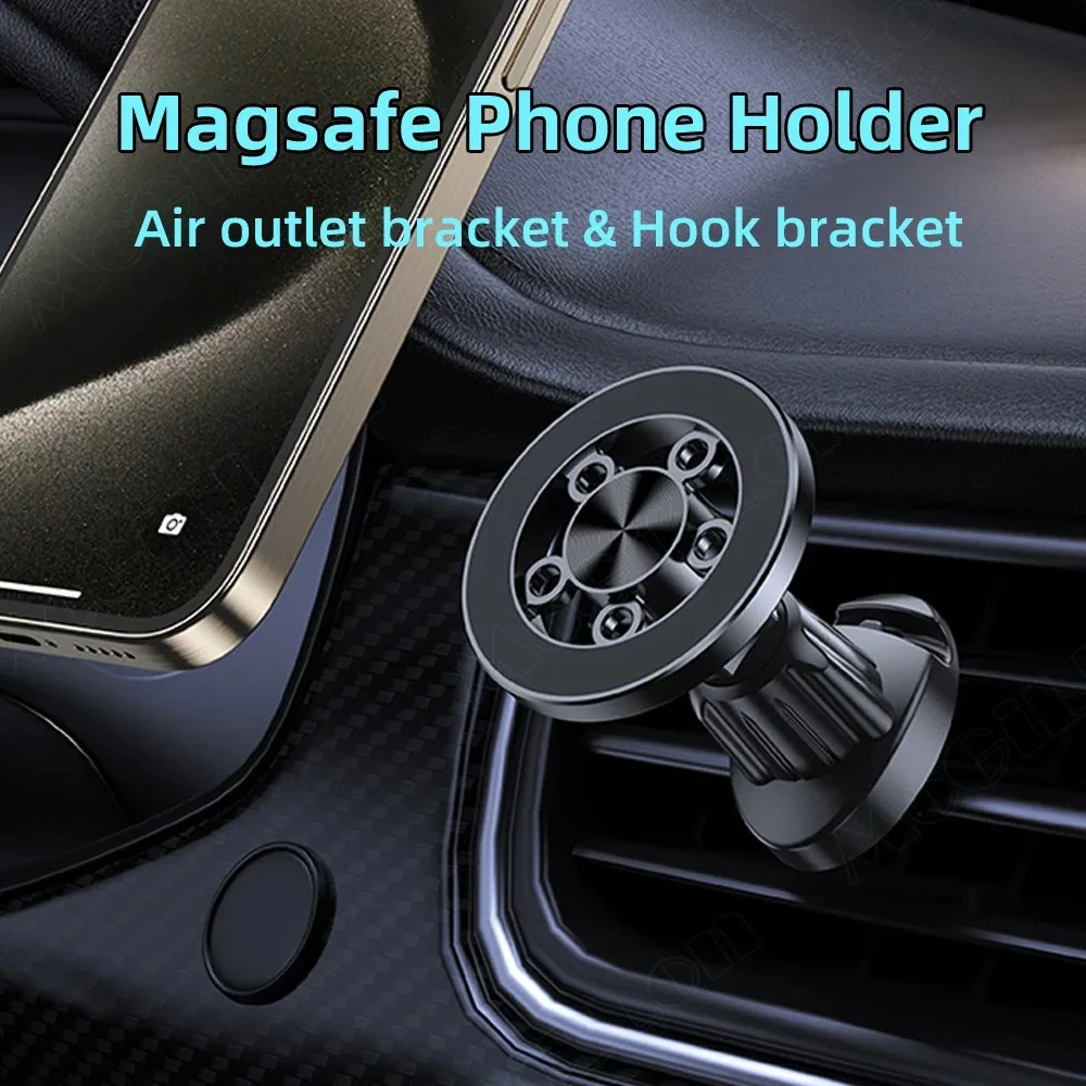 

Car Phone Holder MagSafe Auto Mount Air Vent Magnetic Phone Bracket Car Hands Free 360° Adjustable Phones Holder