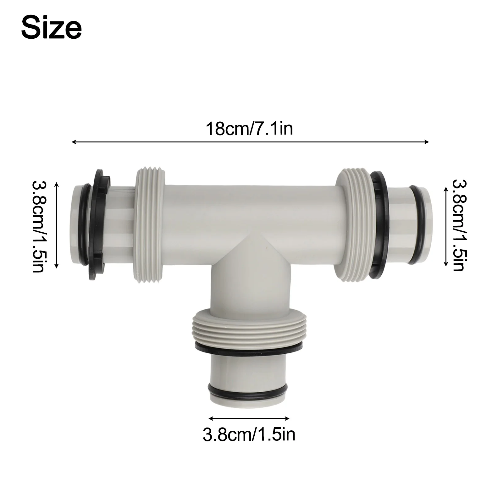 Connector Adapter For Intex Parts Hose Plunger Valve PP Material Pool Pumps Rubber O-rings For Tee T-Joint Pool Part