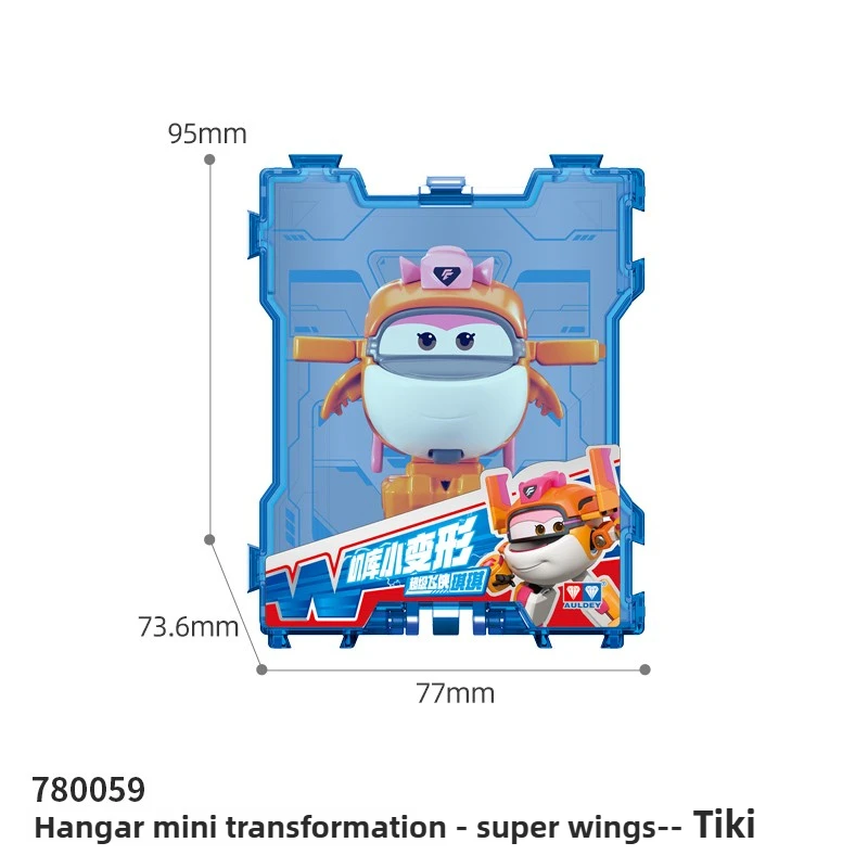 En stock AULDEY Auténtico juego de juguetes transformadores de tamaño pequeño Super Wings - Jett & Dizzy |   Mini Robots |   Regalo de vacaciones ideal para niños