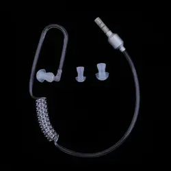 3.5mm Air Duct Tube Mono Headset Earphone for Phone Radio 3.5mm Mono Headset Mono design soft silicone ear buds