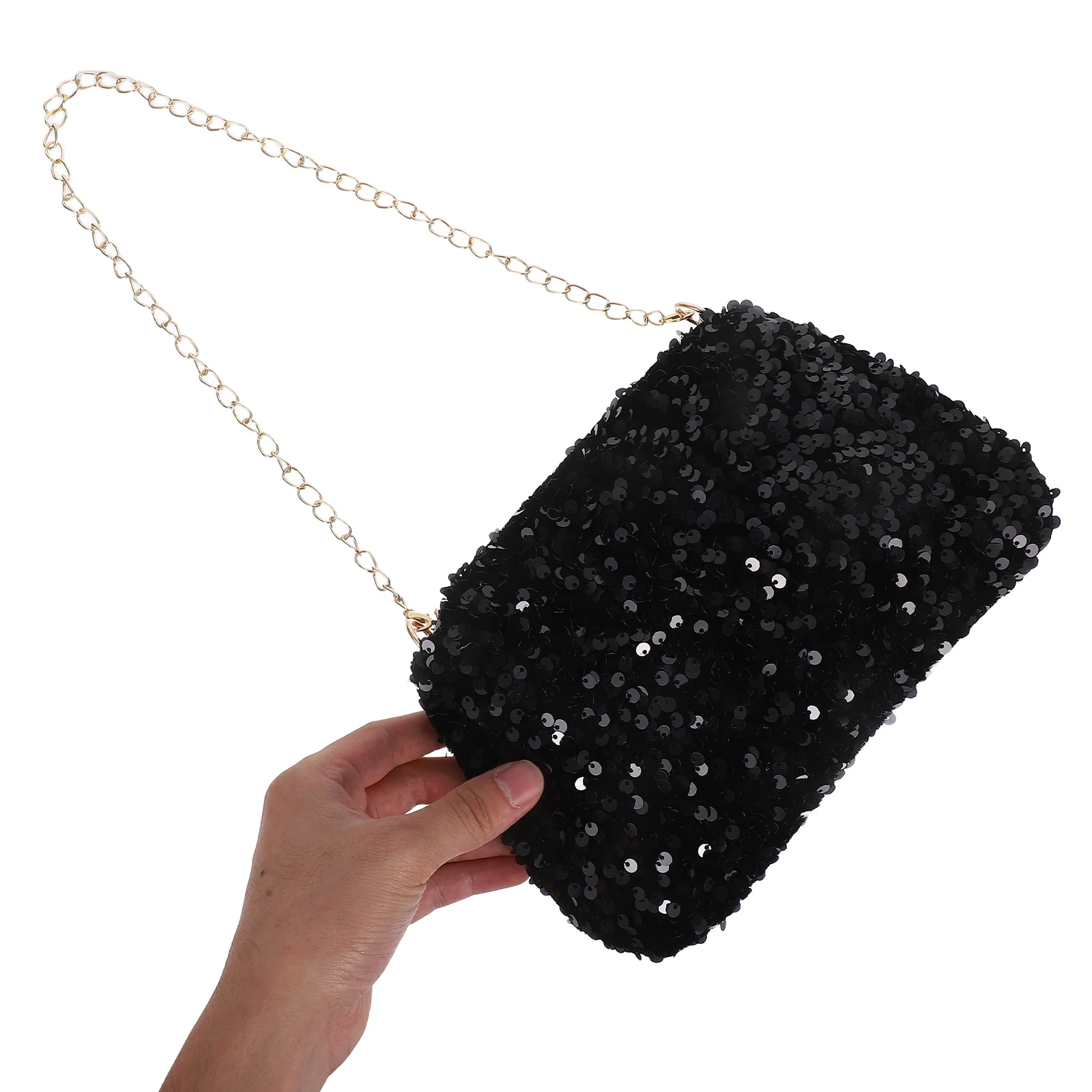 Shiny Sequin Square Bag Compact Glitter Crossbody Purse Adjustable Chain Strap Evening Clutch For Women Party Prom Wedding Mini