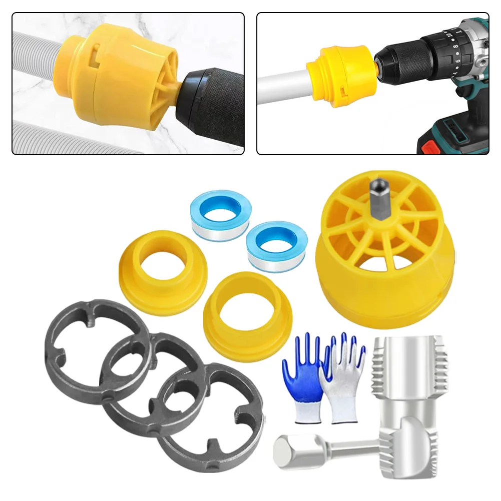 PVC Pipe Threader Kit Pipe Threader Pipe Versatile PVC Pipe Threader Kit 4-Point & 6-Point Compatible Tool Power Tools