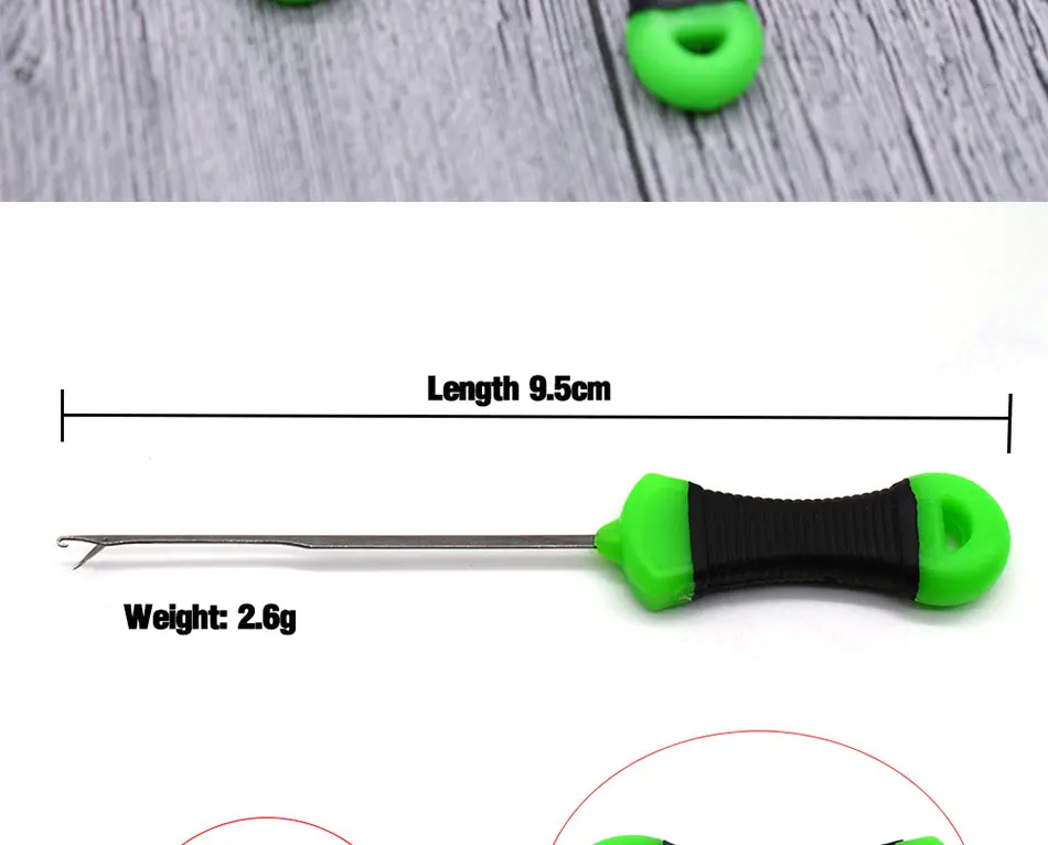 MNFT 1PC Karpfen Angeln Werkzeuge Köder Haken Nadeln Werkzeug für Pop Up Boilies Angeln Zubehör – Detail 2