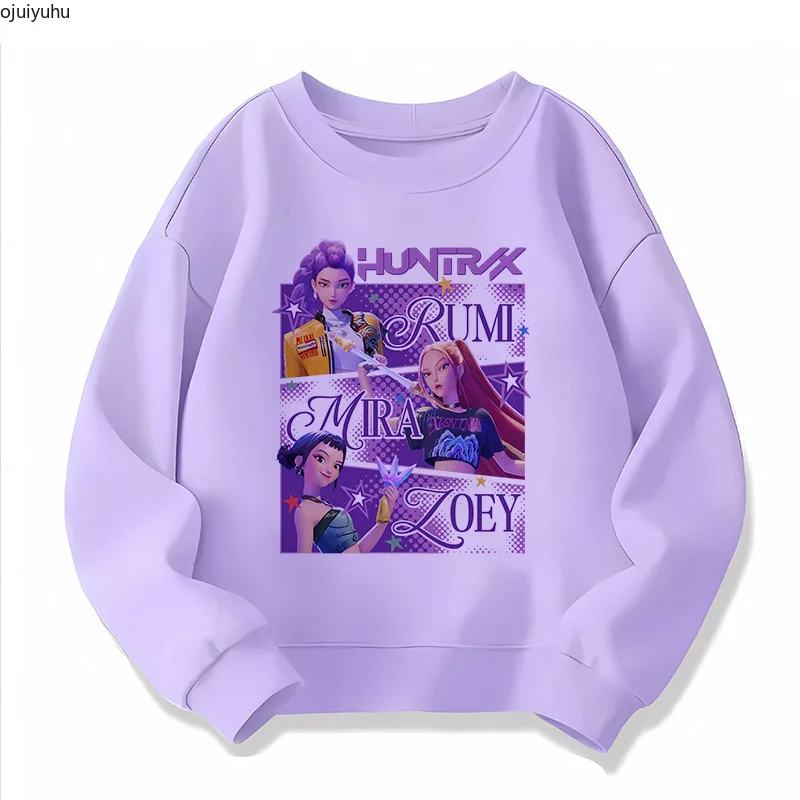 عشاق الفيلم هدية هوديي مانغا الاطفال Huntrix Kpop شيطان الصيادين الأطفال البلوز لطيف النمر Harajuku هودي للبنين بنات #1