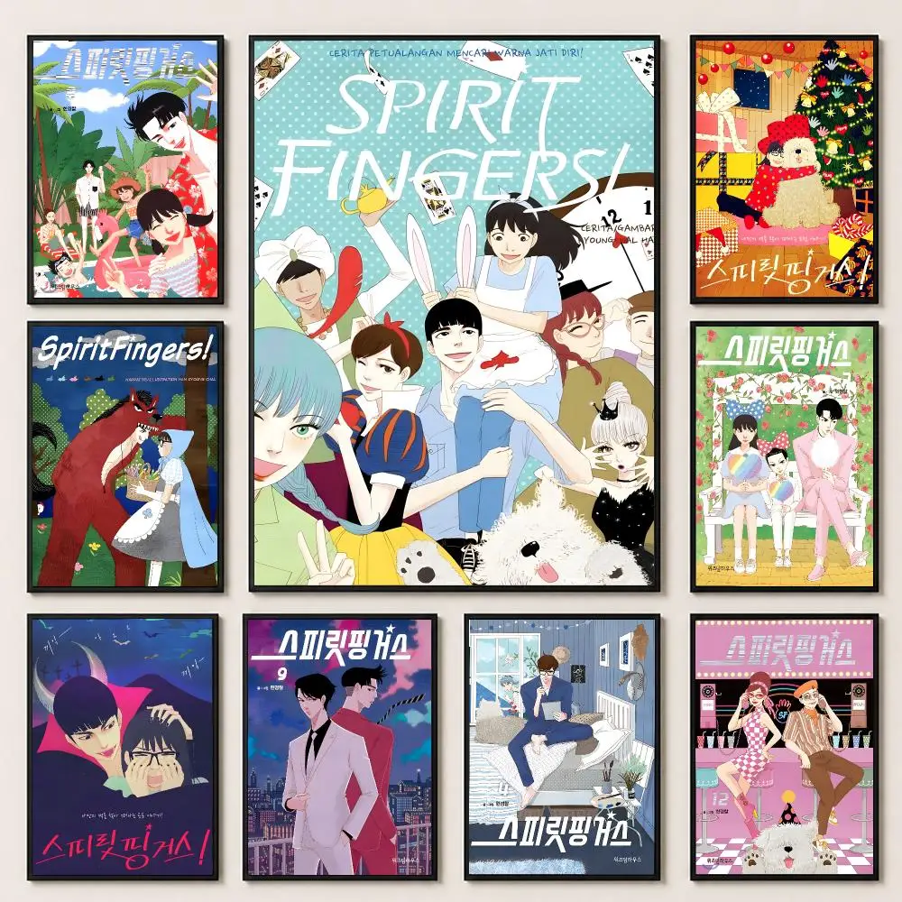Anime S-Spirit F-Fingers Poster HD Poster Warm Home Decoration Suitable for Bedroom and Living Room Gifts Giving