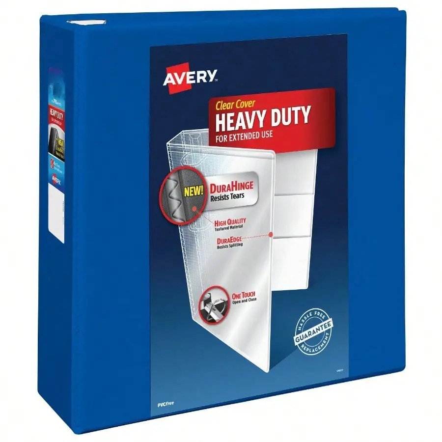 

Heavy Duty Binder, 1.5", Blue, Slant Rings, One-Touch