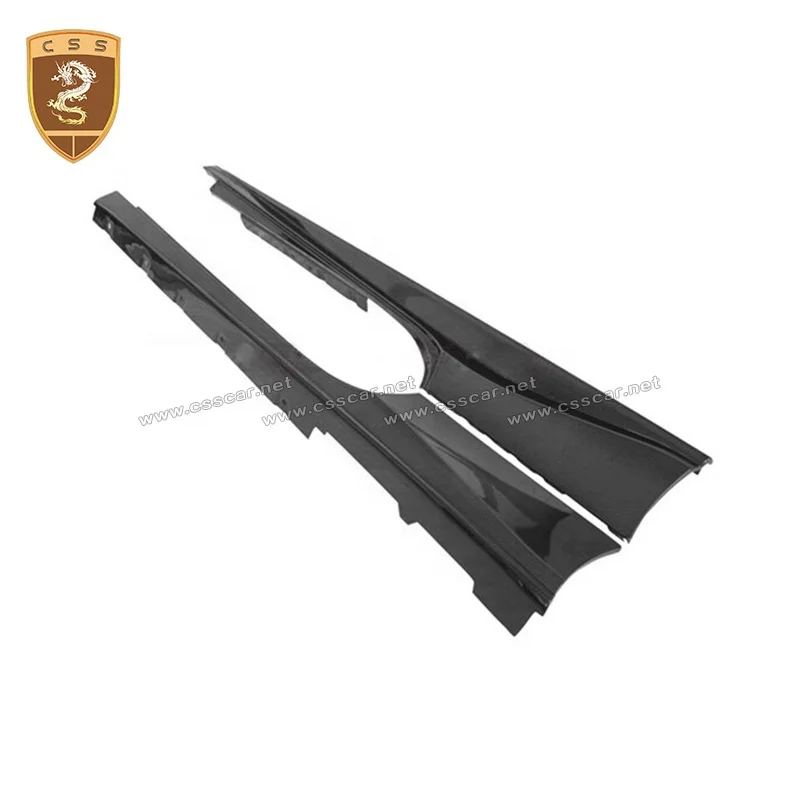 exterior accessories OEM style genuine carbon fiber fabric 488 side skirt