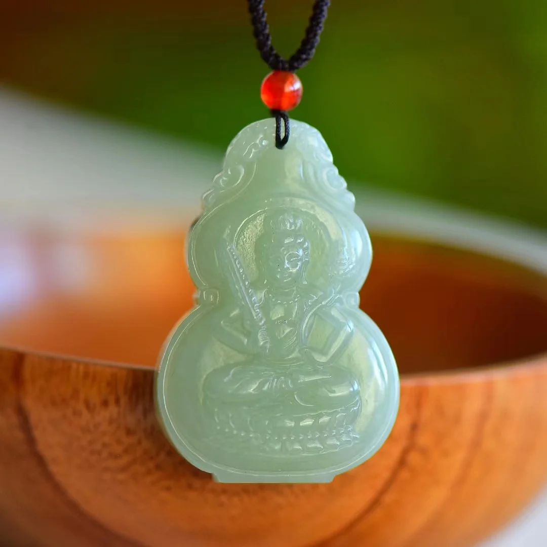 

New Hetian Jade Eight Patron Saints Void Pendant Ornaments Zodiac Ox and Tiger Patron Saints 4166#