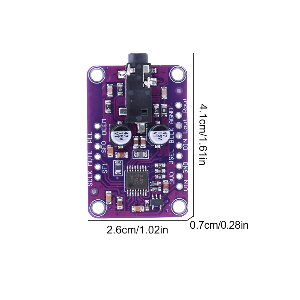 CJMCU-1334 DAC Audio Stereo Decoder Module Board 3.3 -5V UDA1334A Stereo Decoder Board DAC Decoding Board for Arduino