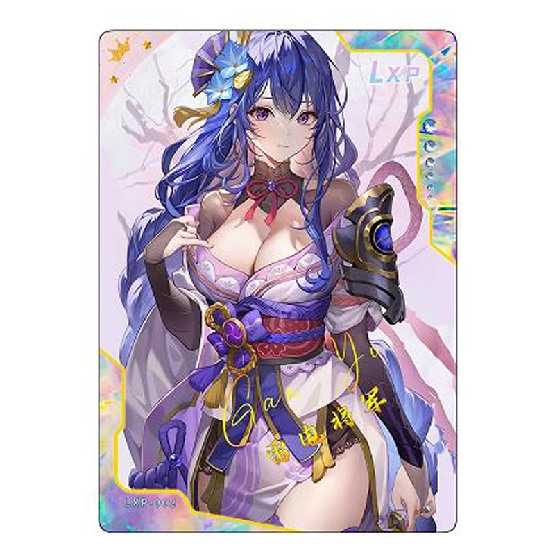 Genshin Impact Goddess Story Beelzebul Anime Characters Bronzing Collection Flash Card Children\'s Toys Christmas Birthday Gift