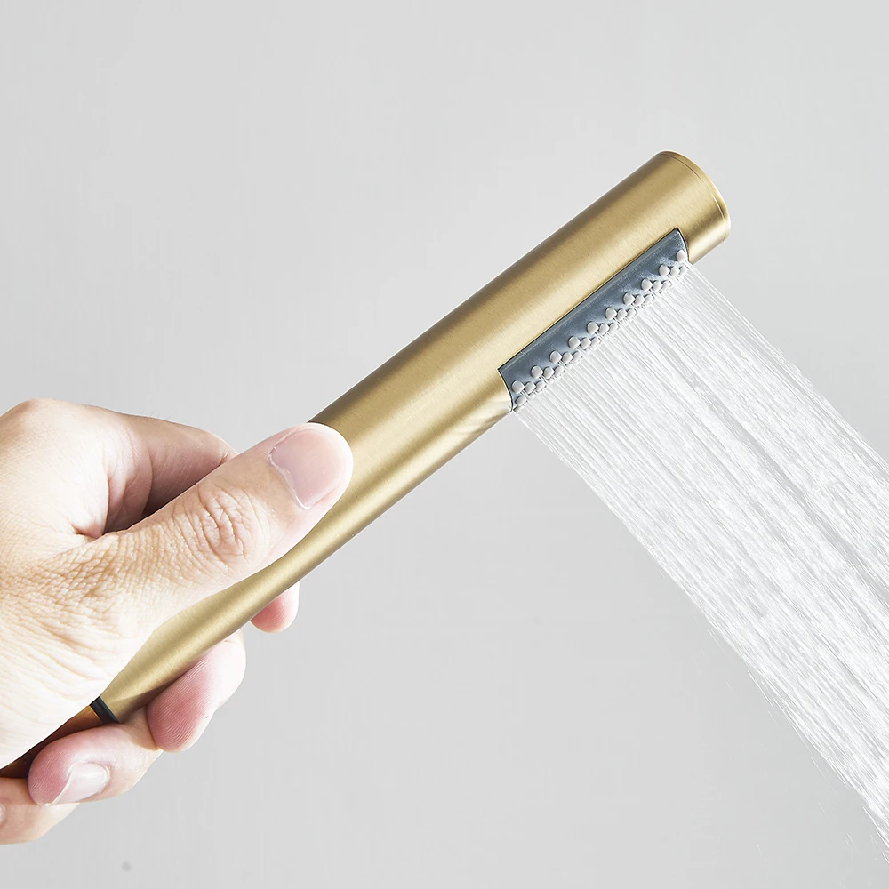 Uythner Hand-held Shower Head Plastic Black Bathroom Rainfall Shower Nozzle Aerator High Pressure handheld Shower Head