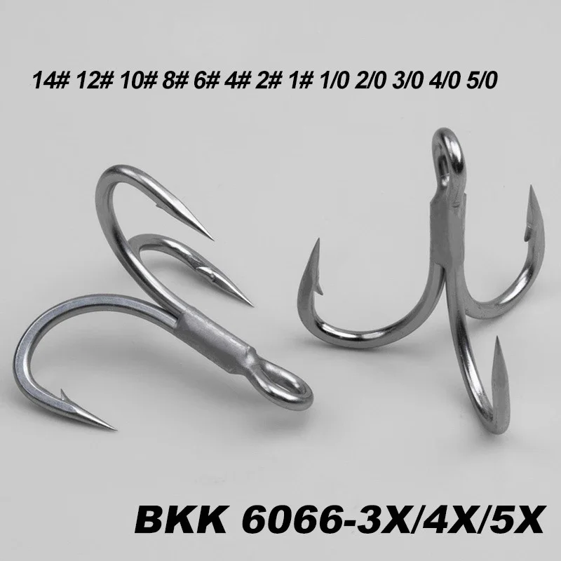 50Pcs Sanbon Hook Yaxi New Rustproof/Bright Tin Lure Treble Hook Freshwater Minnow VIB Saltwater Fishing Sanbon Lure Hook